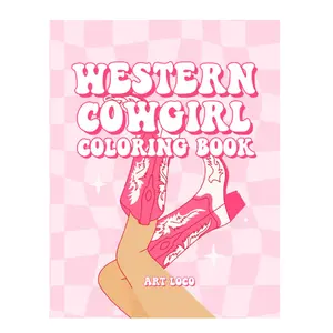 Western Cowgirl Coloring Book: Western Coloring Book for Adults Coloring Book Western Theme Fun & Retro Illustrations for Relaxation and Stress Relief