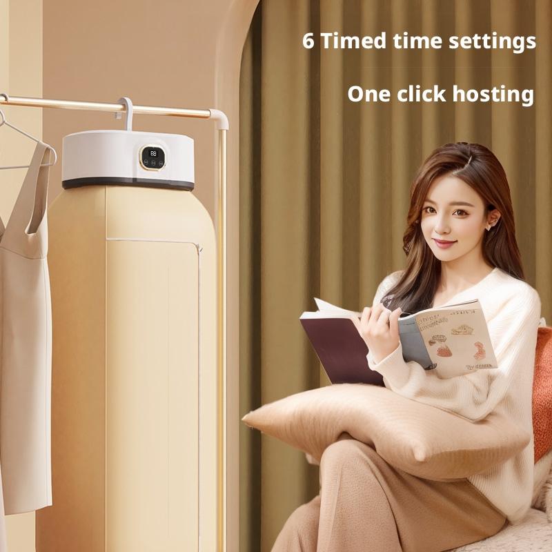 Folding Electric Clothes Dryer, Sterilizer and Dryer, Smart Fast Drying with Timer, Portable and Compact Design for Home, Dorm, Travel, RV Use