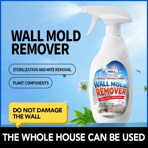 240ml Fast-Action Low-Toxic Wall Sprayer Mold Remover, Household Cleaning Supplies - Multi-Functional Essential Cleaner, Antiseptic Disinfectant for Lift, Regrowth Prevention, Sterilization & Mite Removal