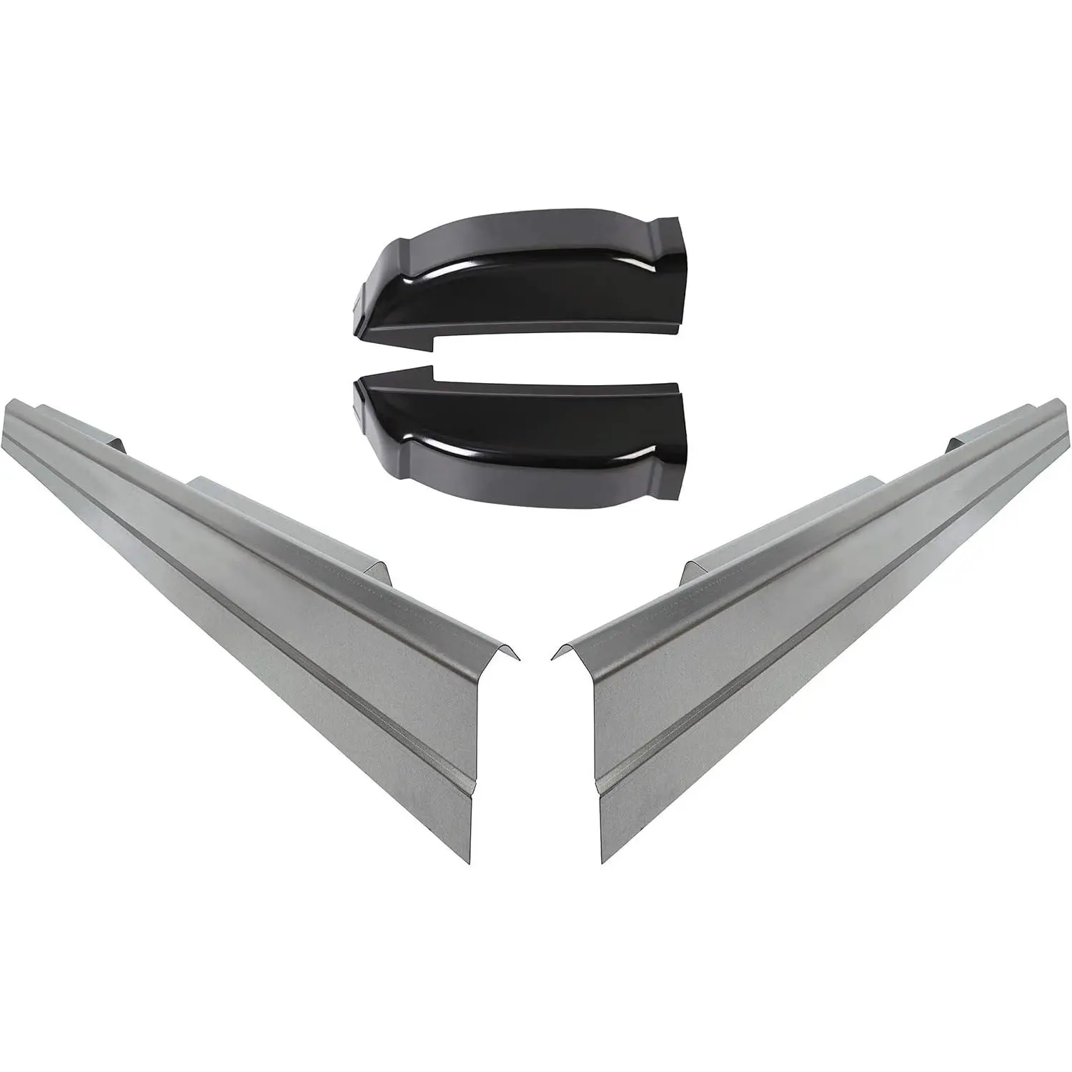KQQIO Stamped Steel Replacement Rocker Panels & Cab Corners (Right & Left), Truck Auto Accessories Compatible with 1999-2007 Chevy Silverado, 1999-2006 Chevy Suburban, GMC Sierra 4-Door Crew Cab (2 Packages), Vehicle
