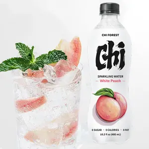 6 packs of yuanqi forest bubble water white peach 480ml Jelly