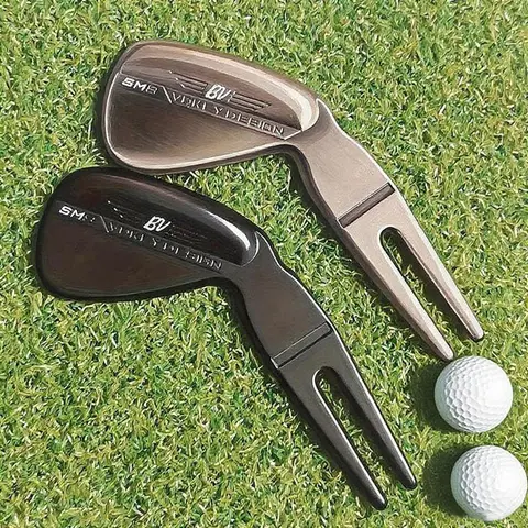 Golf Club Fork, 1 Count Creative Design Zinc Alloy Golf Fork, Durable Lawn Repair Tool for Golf Enthusiasts, Ideal Gift for Golfers, Golf Accessories, Golf Supply