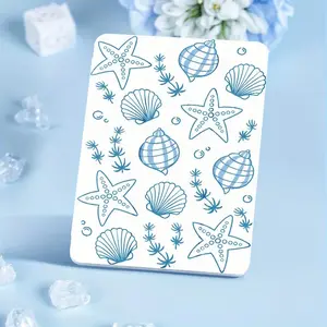For iPad 9.7" TPU Tri-Fold Protective Case with Starfish & Seashell Design - Durable, Shockproof, Multi-Angle Support, Ideal for Work & Entertainment - Perfect Gift for Family and Friends, for iPad Protective Case |   Starfish Seashell Design |   TPU Case