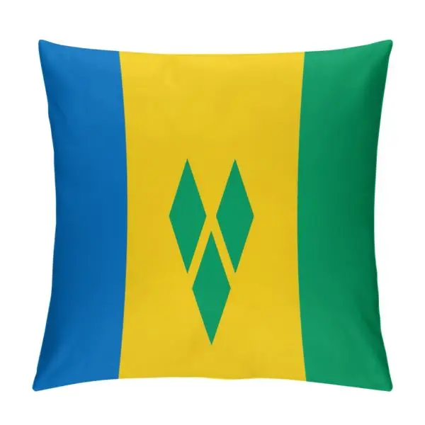 Saint Vincent Flag Throw Pillow