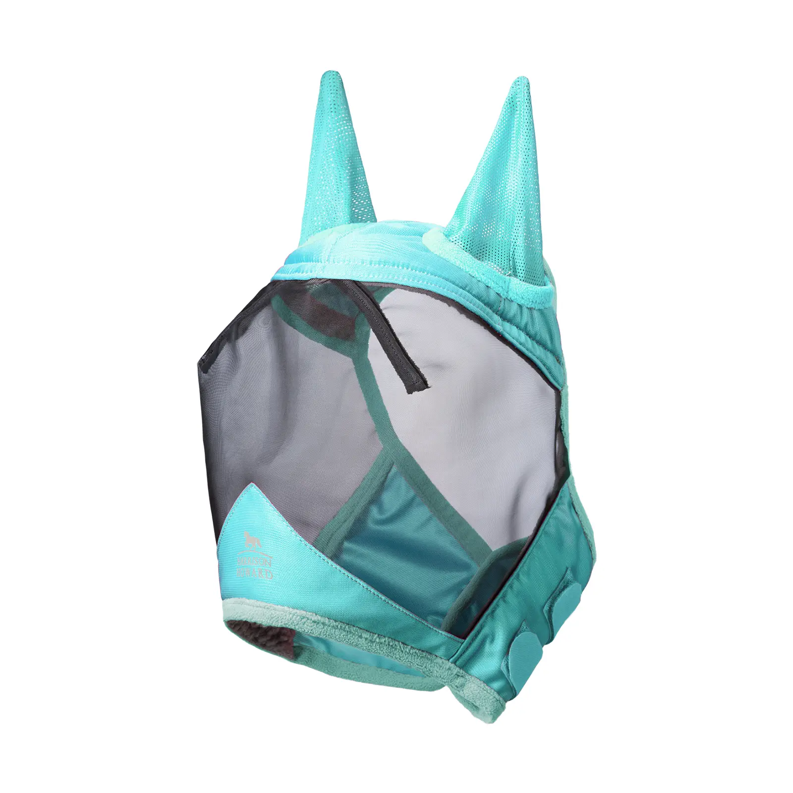 Half Face Fleece Horse Fly Mask Summer Mint