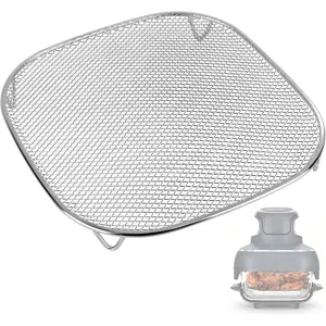 Air Fryer Crisper Tray for  Crispi FN100 Pro AS101, Stainless Steel Replacement Tray for  Air Fryer 2.5Qt 4Qt 6Qt Glass Containers,  Grade Crisper Plate for  Crispi Accessories