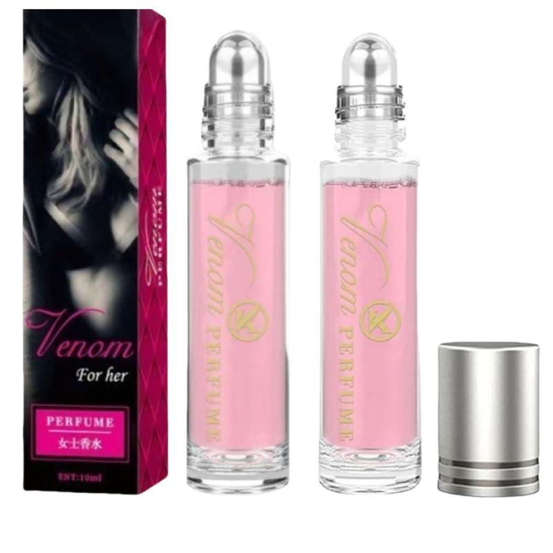 2pcs Women's Feromon Perfume, 0.34oz 10ml Long Lasting Rollerball Scented Oil Fragrance,Mini Portable for Dates or Daily Wear
