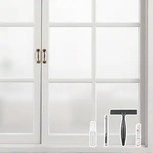 Frosted Window Privacy Film – Heat Blocking Static Cling Glass Tint, Non-Adhesive Window Covering (11.8” x 78.7”)