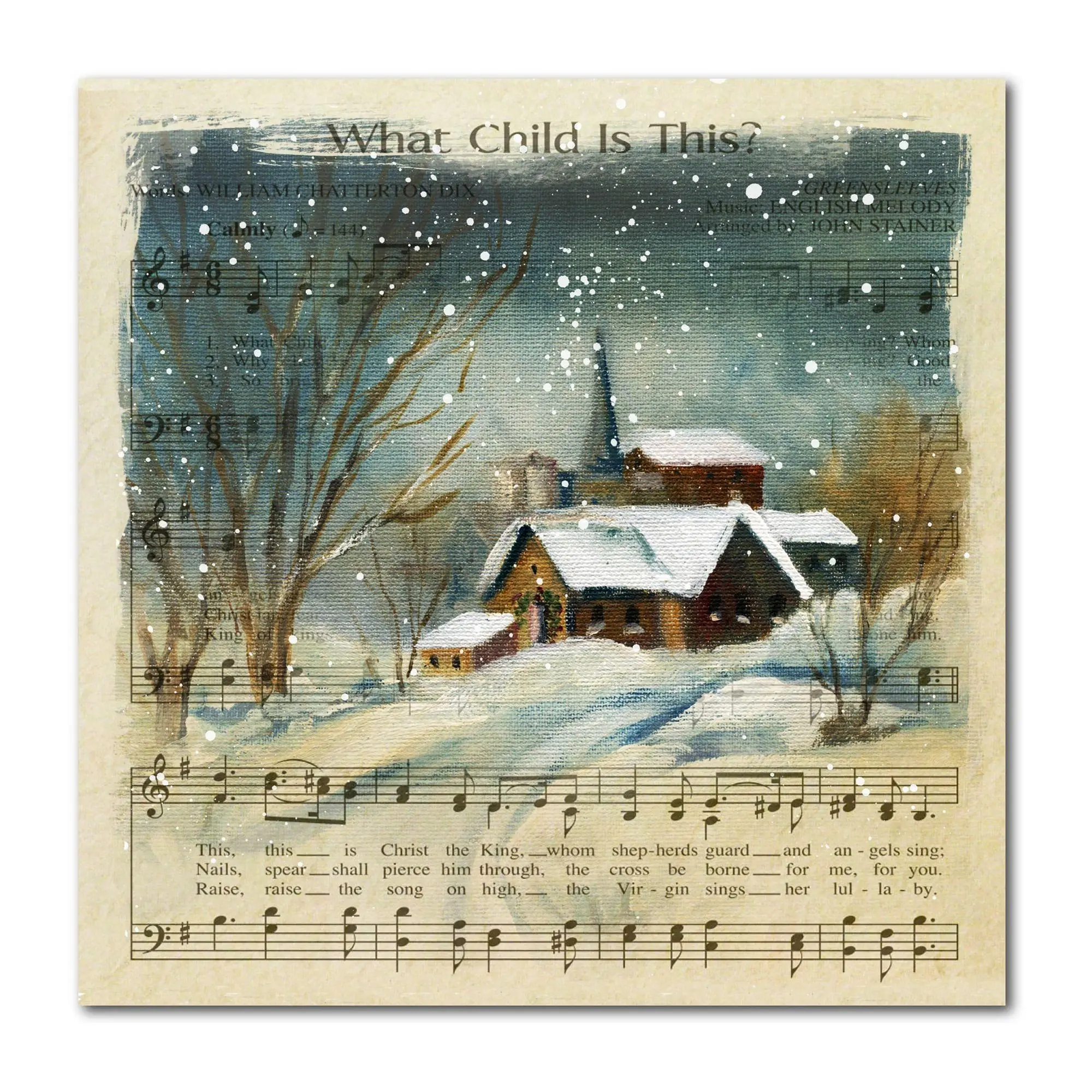 Courtside Market What Child is This 16x16 Canvas Courtside Market What Child is This 16x16 Canvas