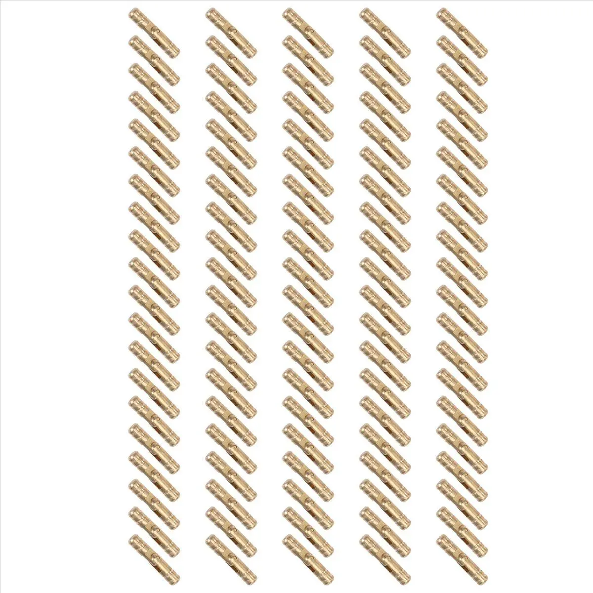 Concealed Barrel Hinges, 100-Pack 4 x 20mm Gold Brass Invisible Door Hinges for DIY Jewelry Boxes, Wood Crafts, Small Cabinets & Drawers, Dolls Houses, Durable And Easy To Install