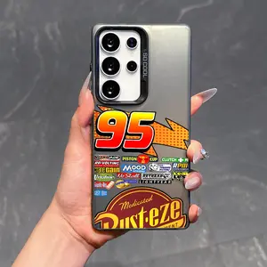 1 Lightning McQueen Earphone Case, fashionable and creative trendy Samsung Galaxy S/A series phone case, gradient color phone case, suitable for Galaxy S25/S26 phone case, compatible with Galaxy S20-S26, Galaxy A12-A56 phone cases