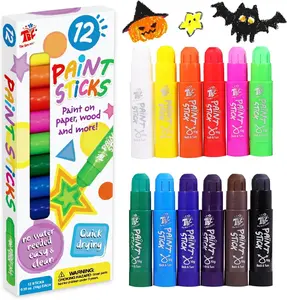 Sticks,12 Classic Colors, Washable, , Tempera  Sticks for  and Students