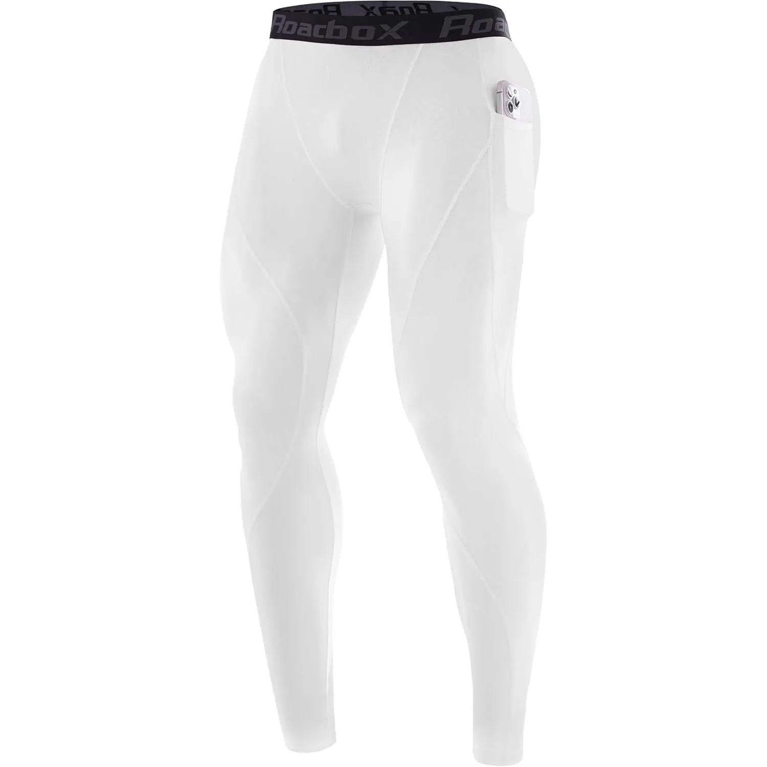 Men's 4-Way Stretch Compression Tights with Pockets, Quick Dry Athletic Base Layer for Running, Workout & Cycling, Male, Biking, Sport Ready, Everyday Active, Pants For Athletes, Workouts, Second-Skin, All Occasions