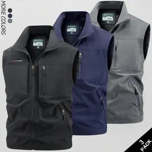 MAELREG Mens Vests Outerwear Windproof Lightweight Softshell Vests Zip Pockets Sports Sleeveless Jacket Golf Vests for Men SpringStatements