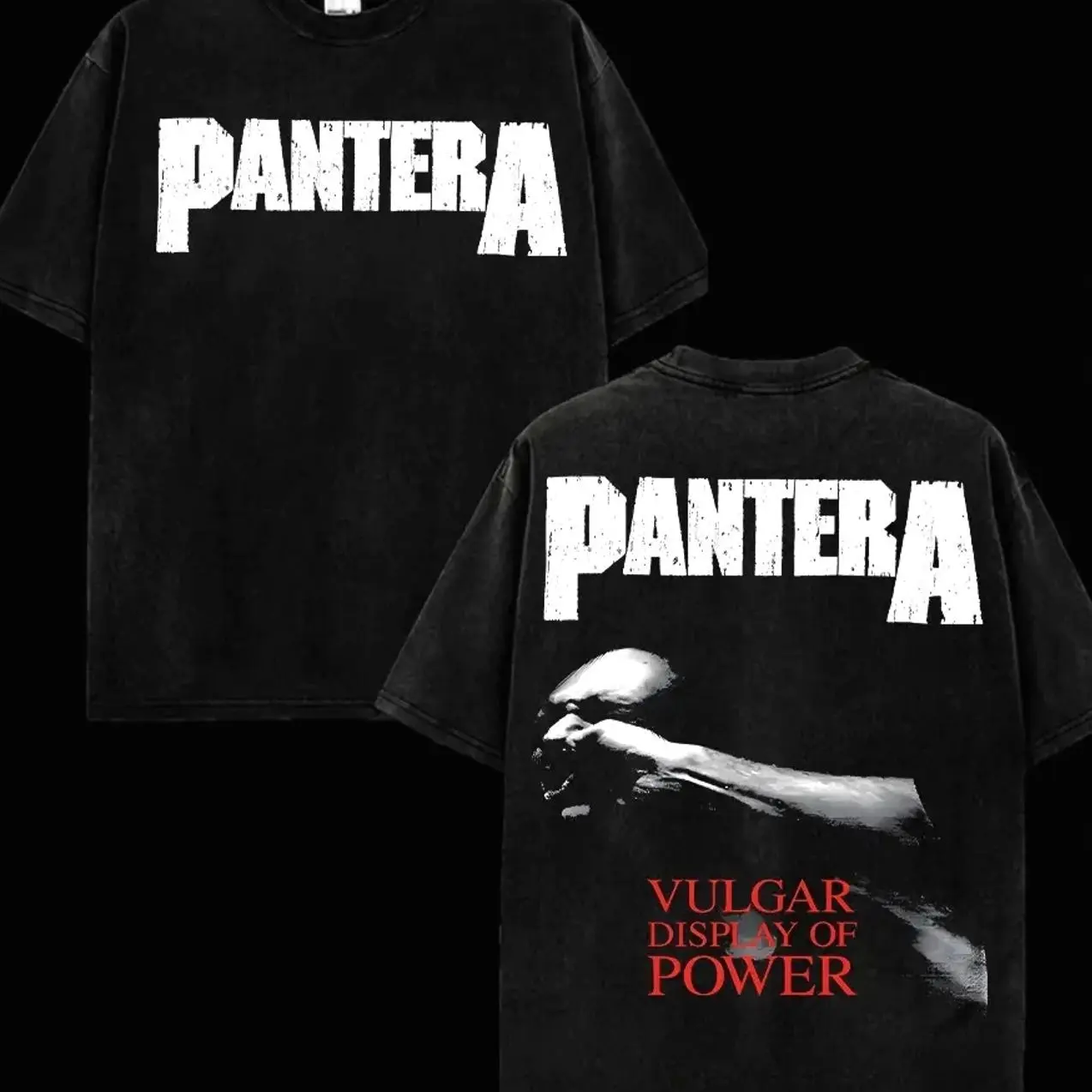 [MetalStyle] Pantera Vulgar Display of Power Retro Unisex 100% Heavyweight Cotton T-Shirt – 90s Records Rock Cotton Tee, Groove Metal Rock Band Shirt, Oversized Vintage Tee, Heavy Metal Merch, Gift for Rock Fans YMR
