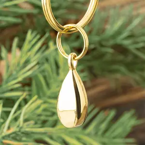 Cremains Key Chain Urn in Yellow Gold Color