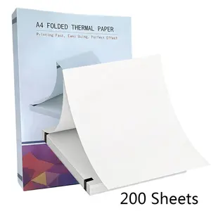 200 Sheets A4 Thermal Paper, Suitable for Portable Printers, Continuous Foldable Thermal Paper, High-Quality Files (8.27x11.69 Inches)