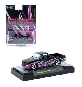 M2 Machines 1989 GMC Sierra 1500 Truck In Black & Purple 1:64 Scale Diecast Model 31500-HS68-P2