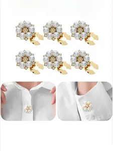 Elegant Imitation Pearl Button Set, Crystal Lapel Buttons, Dress-Up Accessories, Perfect for Holidays & Gifts