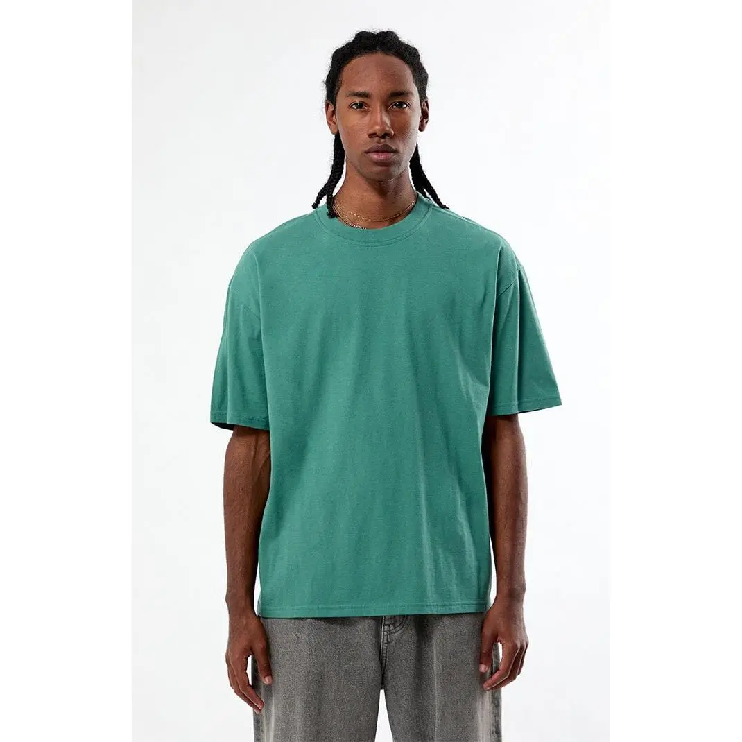 PS Basics Men's Green Basic Oversized T-Shirt PS Basics Men's Green Basic Oversized T-Shirt