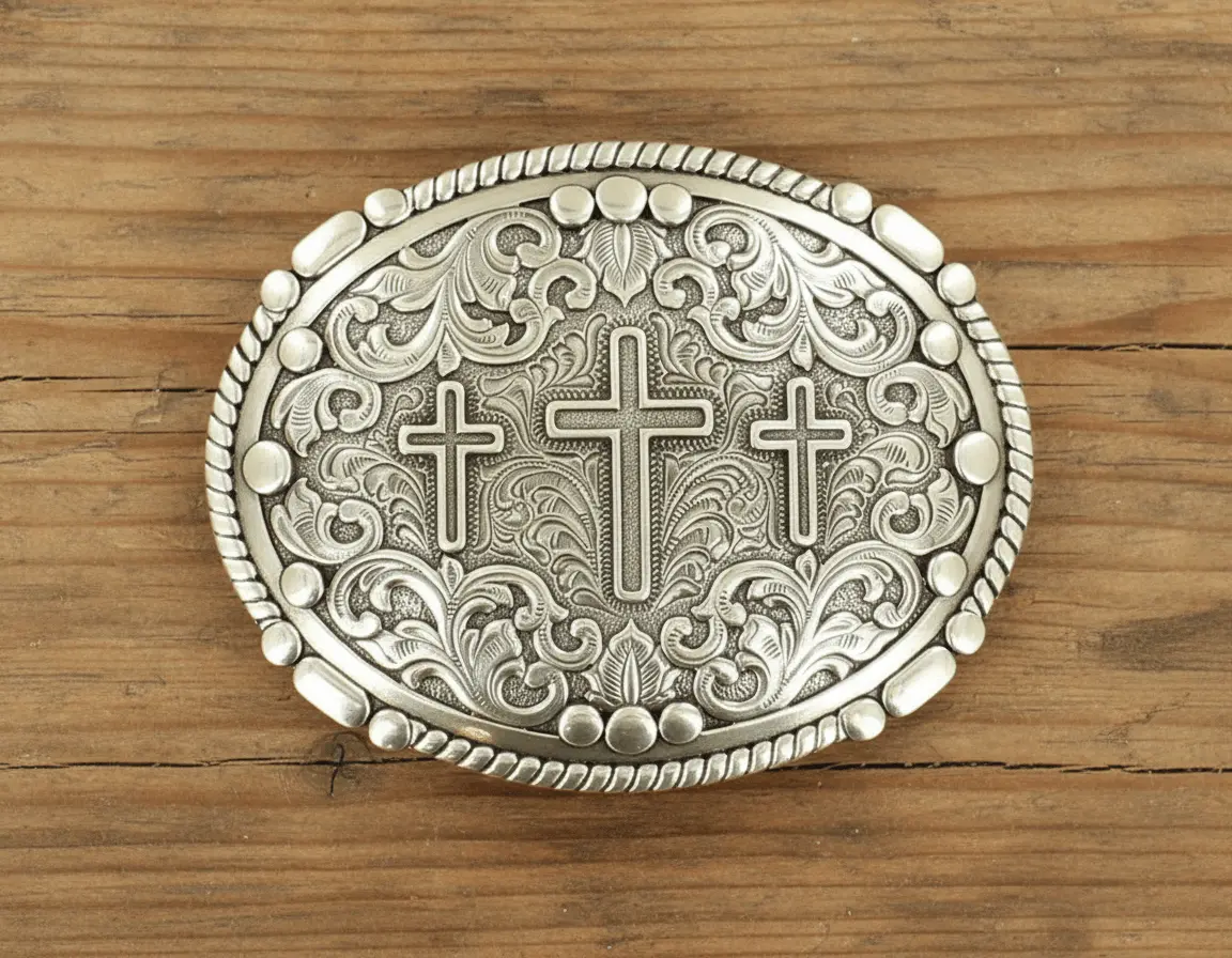 Scrolling Design Western Cowboy Belt Buckle, Stylish Accessory for Fashion Clothing, Western Belt Buckle, Cowboy Cowgirl Belt, Styling Cross Belt