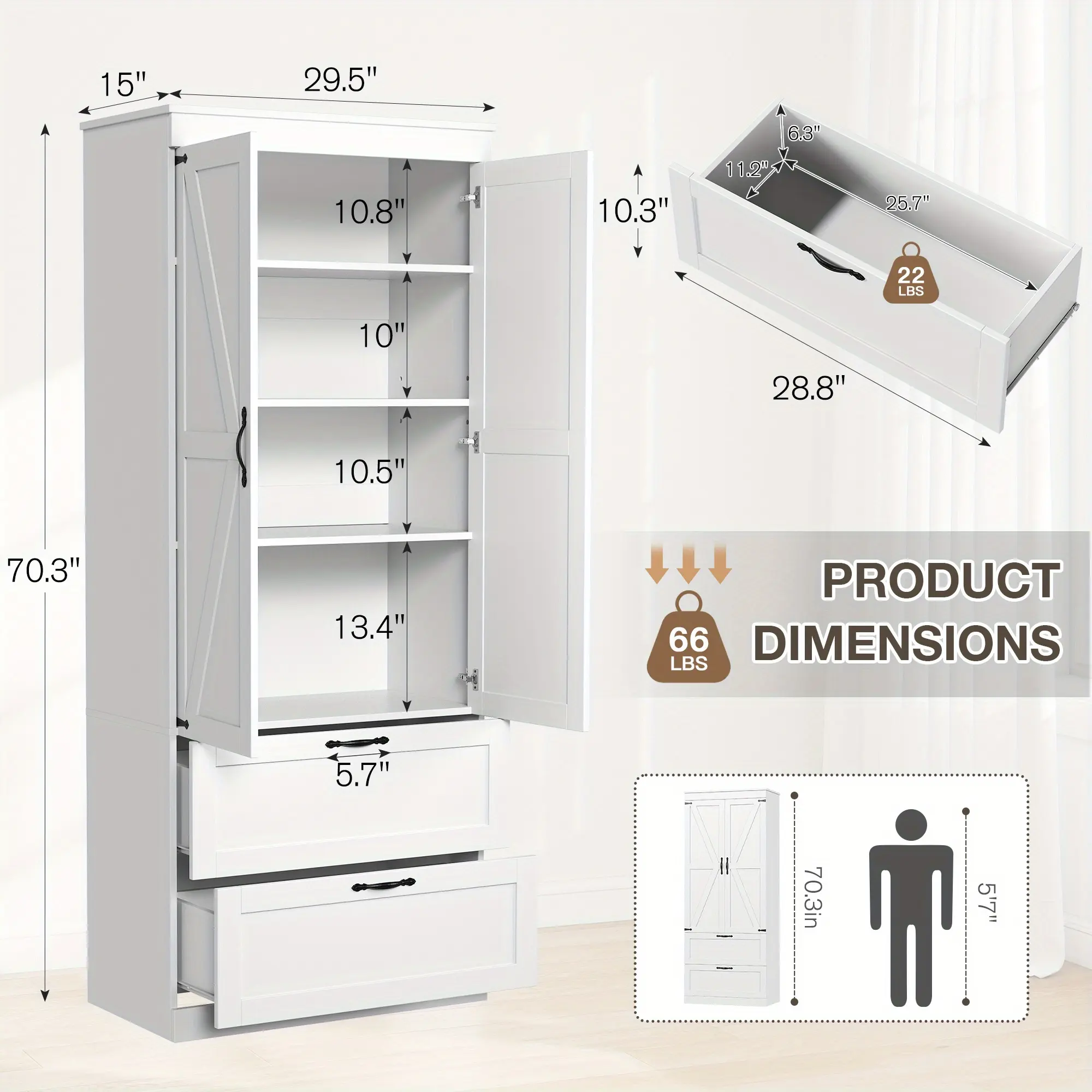 L29.5"*W15.0"*H70.3"