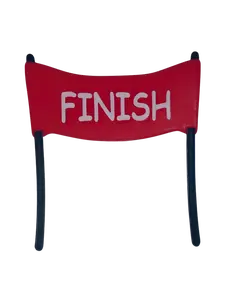Finish sign - cake topper