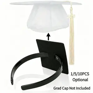 Graduation Cap Headband, Grad Cap Headbands, Firm Anti-fall HairBand for Graduation Hat, Graduation Gifts Hat Accessories for Graduates, Students, Women (Grad Cap Not Included)