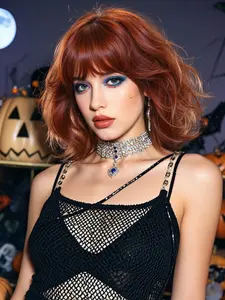 10 Inch Women's Short Curly Wig, Heat Resistant Fiber, Natural Look, Natural Looking Wigs, Suitable for Daily & Party Use, Durable Design, Curly Bob Wig