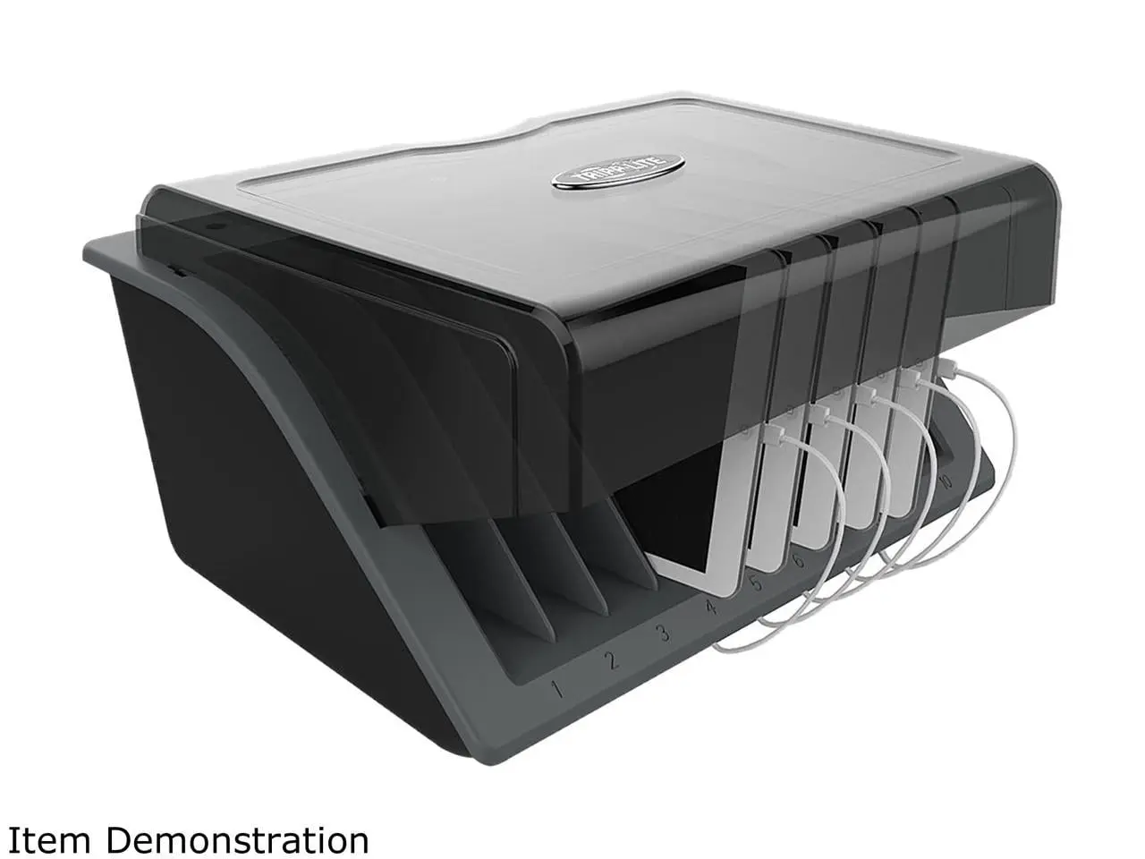 Tripp Lite 10-Port USB Charging Station - Black/Gray, for Tablets and Other Electronic Devices