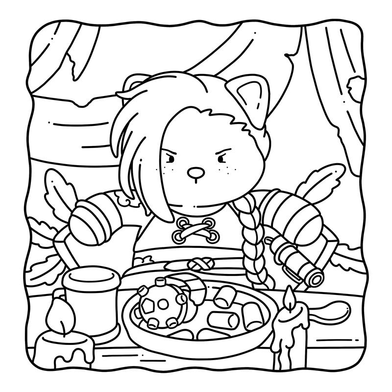 Fuzzy Meowvies 3 Cozy and Cute Coloring Book for Adults & Teens Featuring Comfy Cat Friends in TV Series-Inspired Scenes