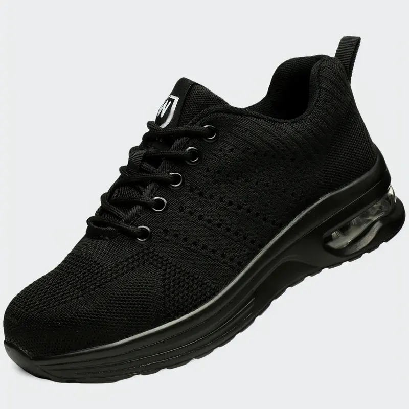 Women's Anti-smash and Anti-puncture Air Cushion Soft Sole Safety Steel Toe Sneakers, Security Guard Shoes, Casual Comfortable Breathable Sports Running Shoes, All Seasons Work Shoes, Trending Shoes