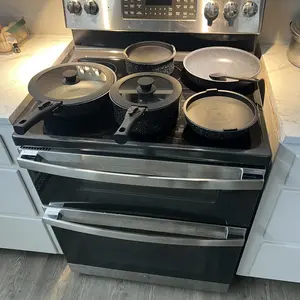 SweetFurniture 12 Pcs Pots and Pans Set Nonstick - Kitchen Cookware Set with Detachable Handle, Induction Cookware, Dishwasher Oven Safe