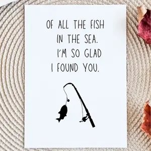Fish Love Card | Punny Card | Snarky Valentine's Day Card | Witty Anniversary Card | Dirty love Cards | Card For Him | Card For Husband