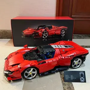 In Stock New Technical Italy Horse Sp3 Supercar Model Car Kit Building Blocks Car Model Bricks Christmas Gifts Building Block Sets