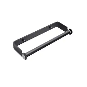 Black Under Cabinet Paper Towel Holder, Adhesive or Drill Mount for Kitchen or Bathroom