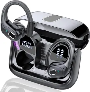 NEW Wireless Earbuds 75hrs Bluetooth 5.4 Headphone Sport, 2026 Bluetooth Earbuds Stereo Deep Bass Over Ear Bud with Earhooks, ENC Noise Cancelling Mic, IPX7 Waterproof Earphone for Gym/Running/Workout