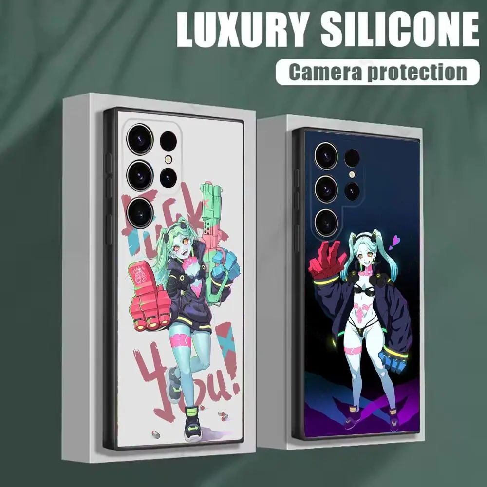 Rebecca C-Cyberpunk E-Edgerunners Phone Case  for iPhone 17, 16, 15, 14, 13, 12, 11 Pro Air Plus ProMax and Samsung S26-S20 Ultra Plus FE shock-absorbing phone cases, fashionable gift.