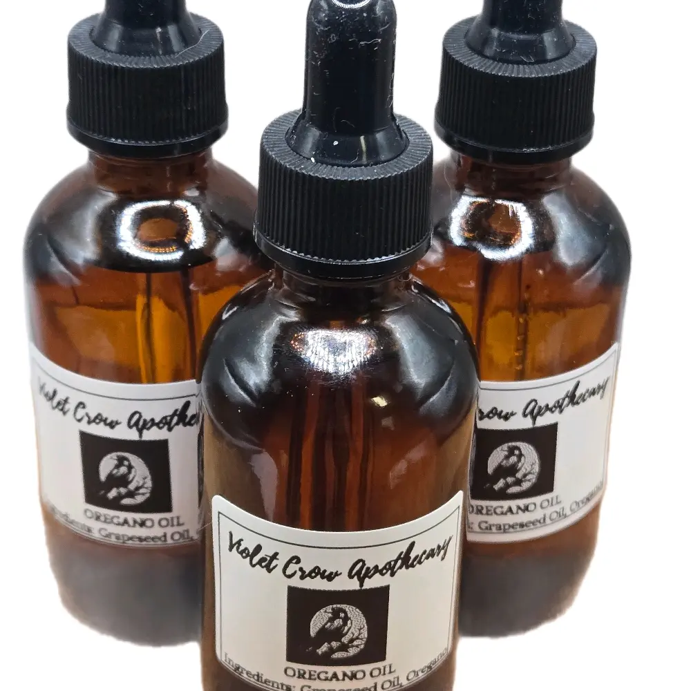 Oil of Oregano All-Natural Immune & Wellness Support | 2oz Amber Dropper Bottle | Oregano Infused Grapeseed Oil