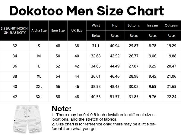 Dokotoo Men Mens Cargo Shorts Casual Solid Color Lightweight Summer Outdoor Work Cargo Shorts with Multi Pockets