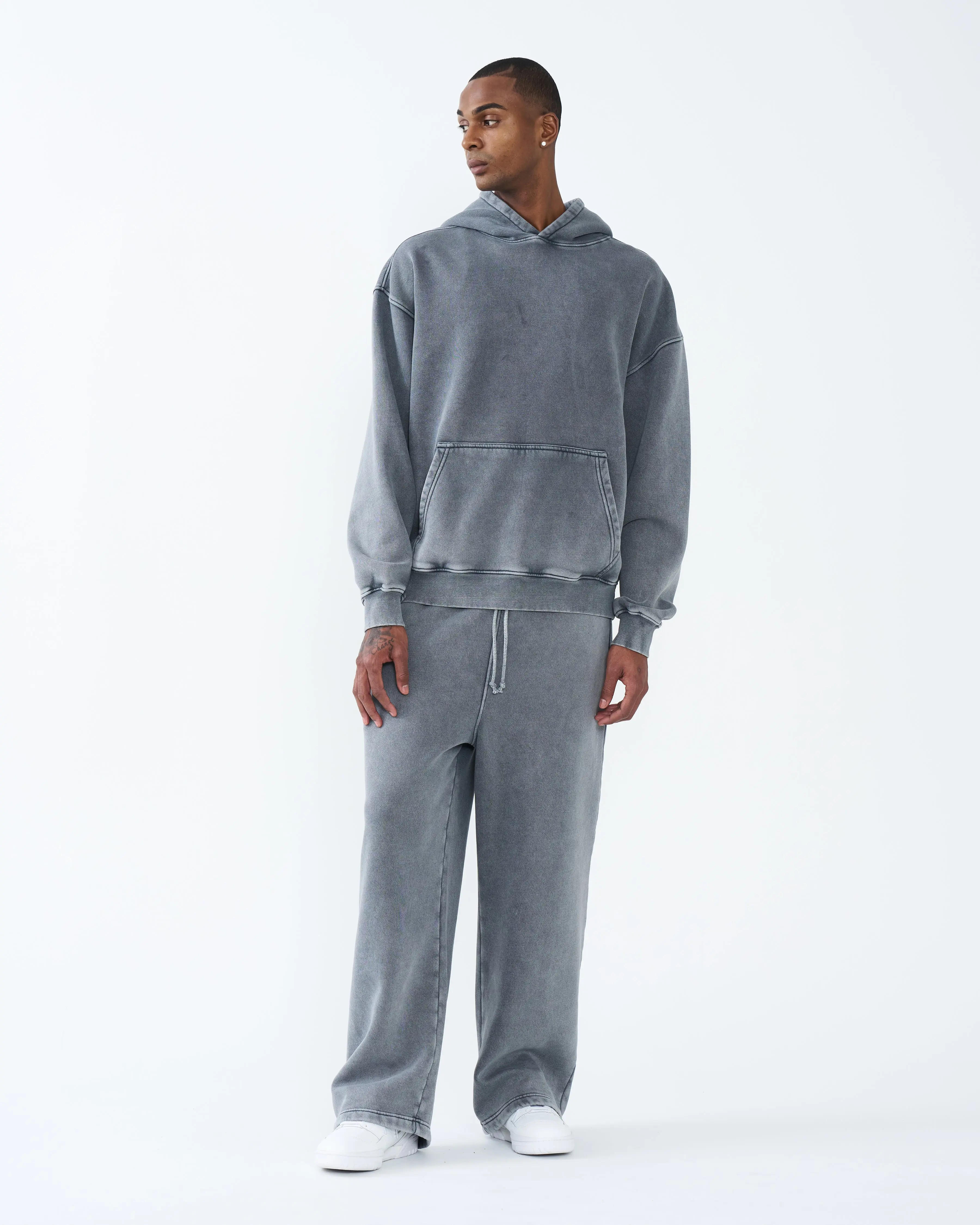 11 OZ Oversized Acid Wash Garment Dyed Sweatsuit