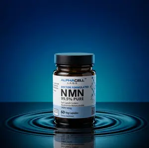 AlphaCell Labs Pure NMN 500mg 99.5% High-Purity Nicotinamide Mononucleotide NAD⁺ Precursor for Energy Focus & Healthy Aging GMP-Made Third-Party Tested