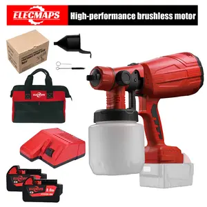 Paint Sprayer for Milwaukee 18V Battery,  with Brushless Motor,for Home Interior and Exterior, House Paint