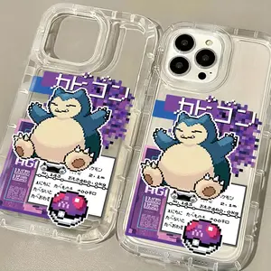 Anime Snorlax Design Phone Case for iPhone 16/15/14/13/12/11 Pro Max/mini/XR/XS/x/7/8 Plus, Shock-Absorbent Soft Tpu Back Cover, Casing, Protective, Shockproof, Protection