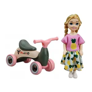 New 5.5 Inch Doll Set, Realistic Mini Bike Balance Toy, Role-Playing Playset, Unisex Kids Toy, Fun Pretend Play Gift