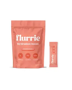 Flurrie Hydration Boost Powder – Electrolytes, Green Tea Caffeine & Lion’s Mane for Energy, Focus & Hydration, No Added Sugar or Artificial Ingredients
