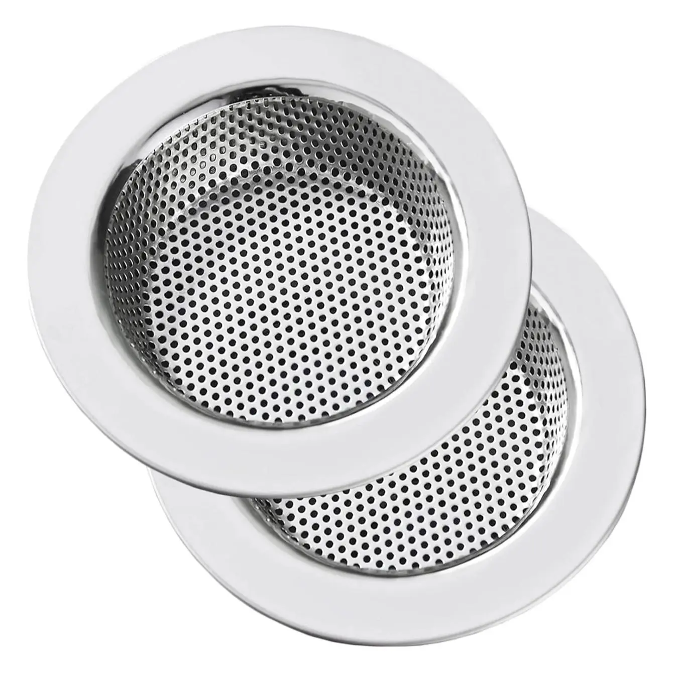 Stainless Steel Kitchen Sink Strainer, Round Sink Drain Cover and Strainer Basket, Home Kitchen Fixture Accessories