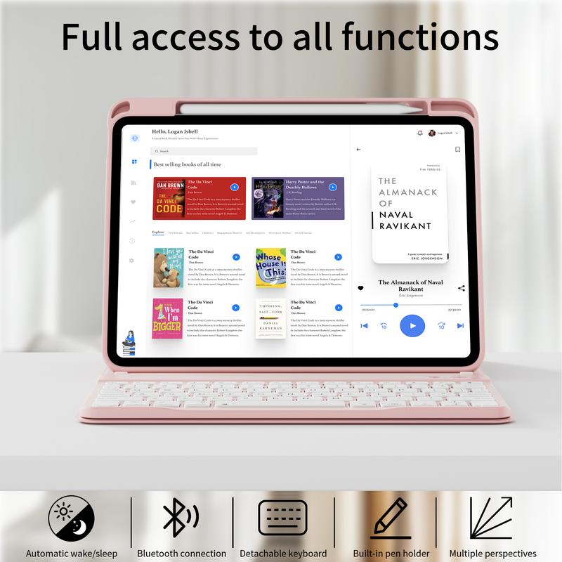 KENKE Backlit Detachable Magnetic Keyboard Case Shockproof Pencil Holder Anti-fall Keycaps UK QWERTY Layout Fit for iPad(A16)11th Gen 11 Inch 2025,iPad 10th Gen 2022,iPad Air 11 Inch M3(2025)/M2(2024) 7th/6th Gen,iPad Air 5th/4th Gen 2022/2020 10.9 Inch