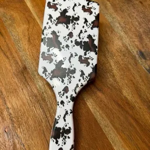 Western themed hair brush with horse and cowboy boot