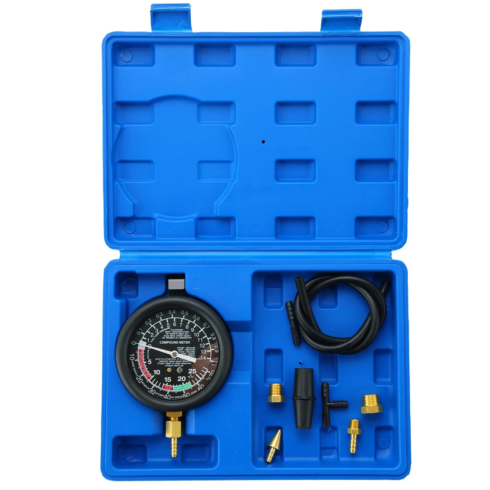 Vacuum and Fuel Pump Tester Gauge Kit | Gauge Leak Carburetor Pressure Diagnostics Tool Kit